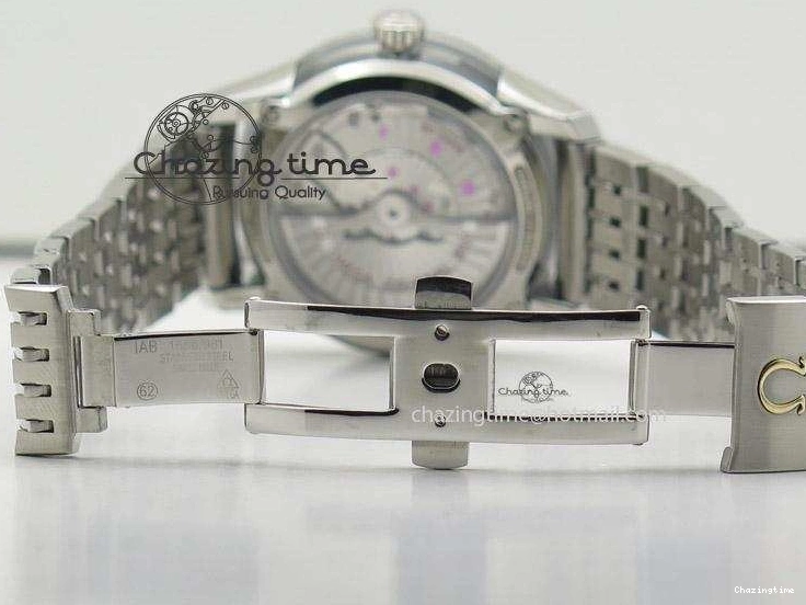 0805 De Ville Hour Vision Co-Axial 41mm SS V6F Best Edition Black Dial On SS Bracelet A BestValue 8277